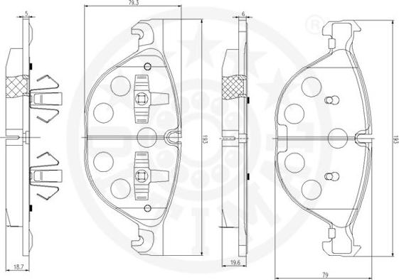 Optimal 12510 - Kit pastiglie freno, Freno a disco autozon.pro