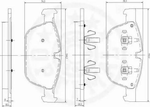 Optimal 12581 - Kit pastiglie freno, Freno a disco autozon.pro