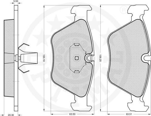 Optimal 12141 - Kit pastiglie freno, Freno a disco autozon.pro