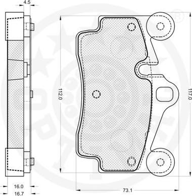 Optimal 12186 - Kit pastiglie freno, Freno a disco autozon.pro