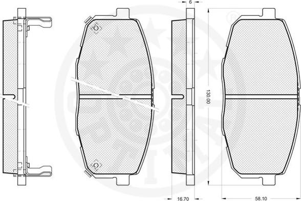 Optimal 12135 - Kit pastiglie freno, Freno a disco autozon.pro