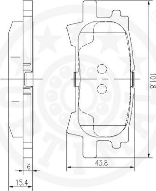 Optimal 12308 - Kit pastiglie freno, Freno a disco autozon.pro