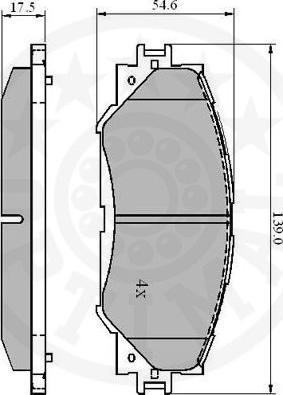 Optimal 12310 - Kit pastiglie freno, Freno a disco autozon.pro