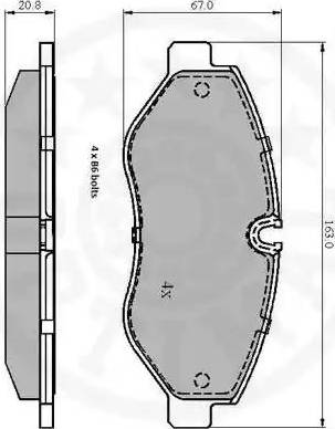 Optimal 12297 - Kit pastiglie freno, Freno a disco autozon.pro