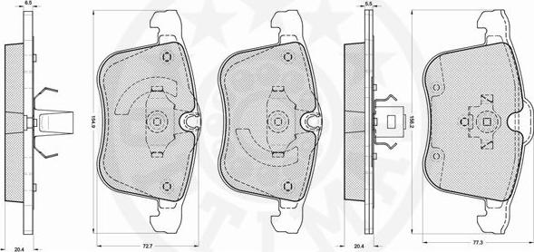 Optimal 12248 - Kit pastiglie freno, Freno a disco autozon.pro