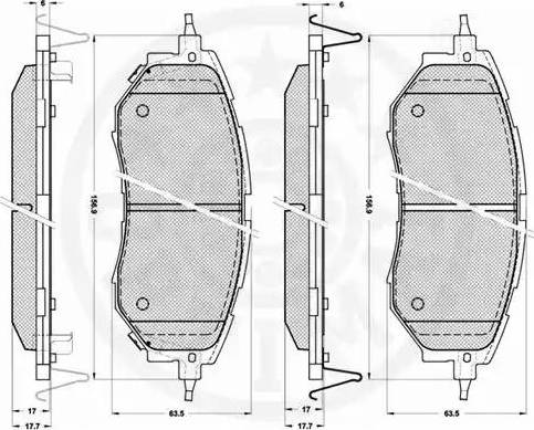 Optimal 12256 - Kit pastiglie freno, Freno a disco autozon.pro