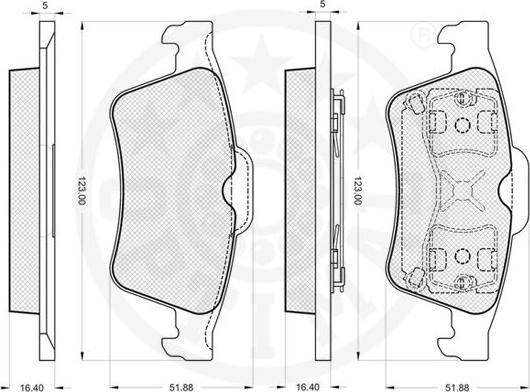 Optimal 84200 - Kit pastiglie freno, Freno a disco autozon.pro