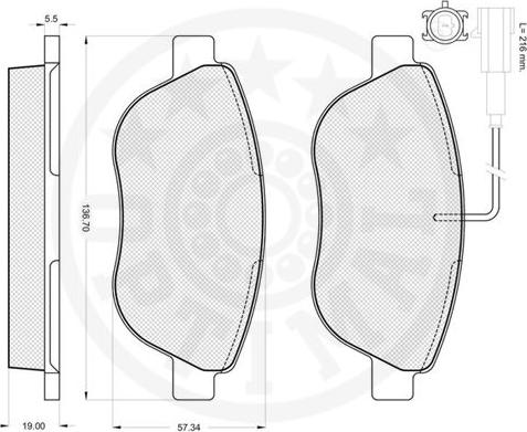 Optimal 85901 - Kit pastiglie freno, Freno a disco autozon.pro