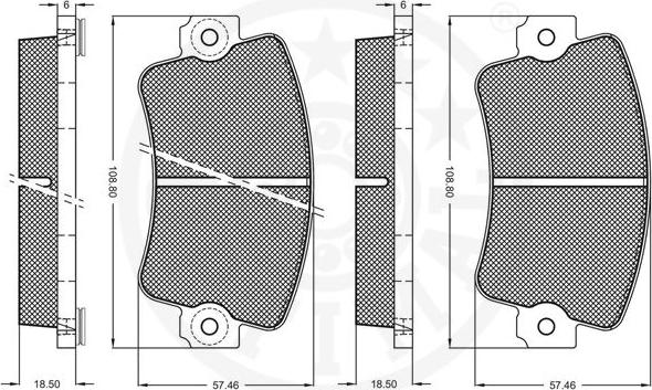 Optimal 8122 - Kit pastiglie freno, Freno a disco autozon.pro