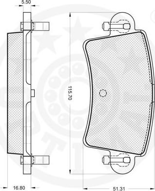 Optimal 83300 - Kit pastiglie freno, Freno a disco autozon.pro