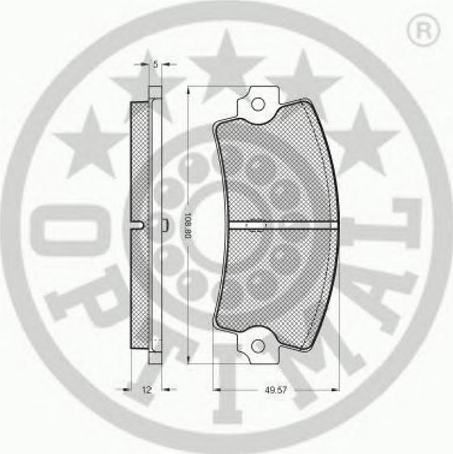 Optimal 3500/12 - Kit pastiglie freno, Freno a disco autozon.pro