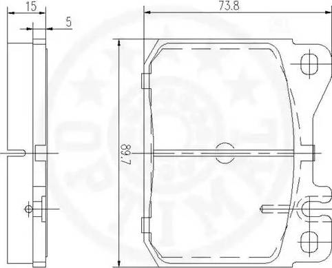 Optimal 2301 - Kit pastiglie freno, Freno a disco autozon.pro