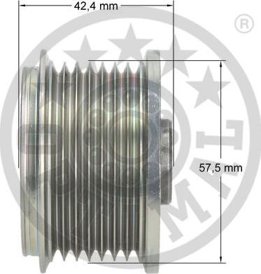 Optimal F5-1115 - Puleggia cinghia, Alternatore autozon.pro