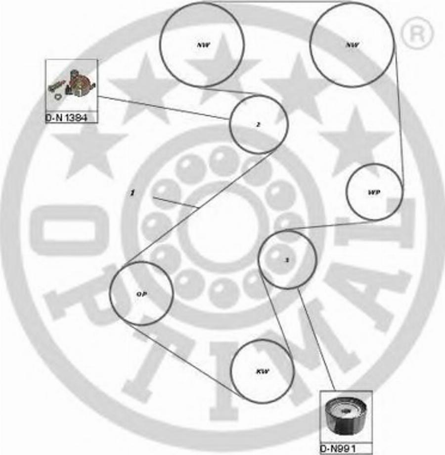 Optimal SK-1282 - Kit cinghie dentate autozon.pro