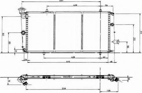 Ordonez 1020286809 - Radiatore, Raffreddamento motore autozon.pro