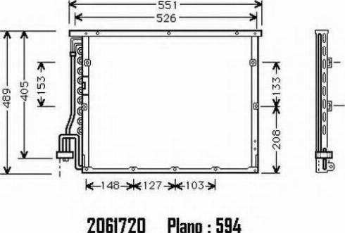 Ordonez 2061720 - Condensatore, Climatizzatore autozon.pro