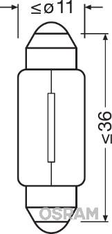 Osram 6461 - Lampadina, Luce abitacolo autozon.pro