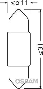 Osram 6431CW-01B - Lampadina, Luce abitacolo autozon.pro