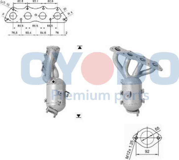 Oyodo 10N0063-OYO - Catalizzatore autozon.pro