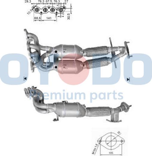 Oyodo 10N0089-OYO - Catalizzatore autozon.pro