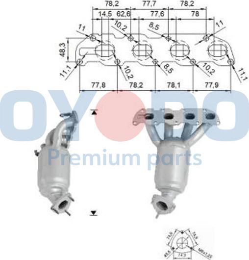 Oyodo 10N0030-OYO - Catalizzatore autozon.pro