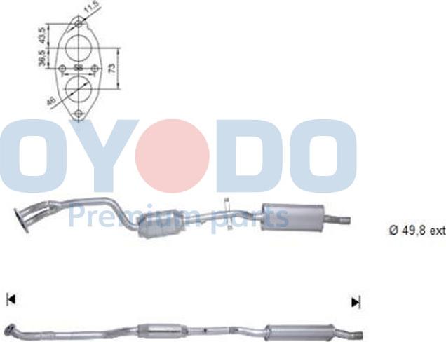 Oyodo 10N0026-OYO - Catalizzatore autozon.pro