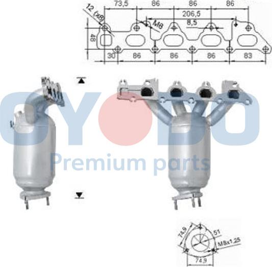 Oyodo 10N0023-OYO - Catalizzatore autozon.pro