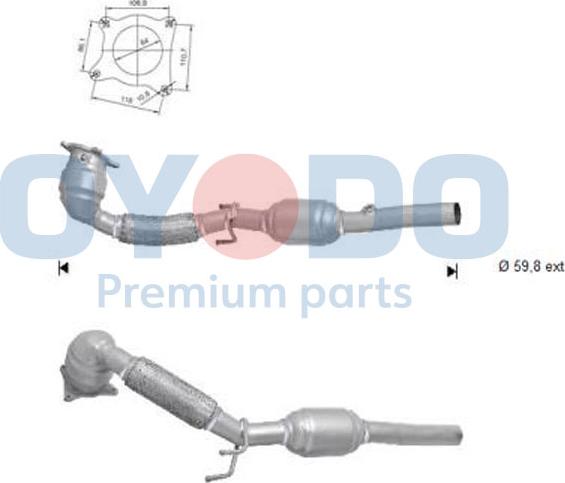 Oyodo 10N0147-OYO - Catalizzatore autozon.pro