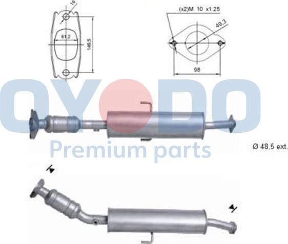 Oyodo 10N0157-OYO - Catalizzatore autozon.pro