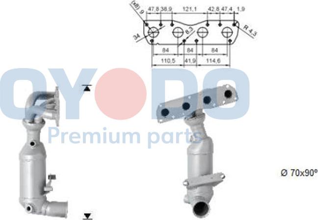 Oyodo 10N0101-OYO - Catalizzatore autozon.pro