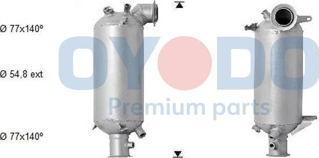 Oyodo 20N0041-OYO - Filtro antiparticolato / particellare, Impianto gas scarico autozon.pro