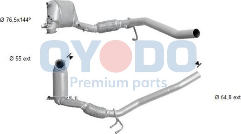 Oyodo 20N0004-OYO - Filtro antiparticolato / particellare, Impianto gas scarico autozon.pro