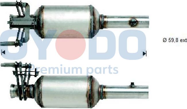 Oyodo 20N0035-OYO - Filtro antiparticolato / particellare, Impianto gas scarico autozon.pro