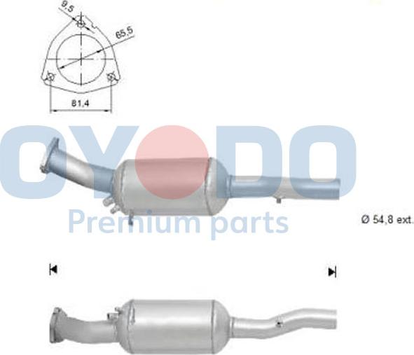 Oyodo 20N0022-OYO - Filtro antiparticolato / particellare, Impianto gas scarico autozon.pro