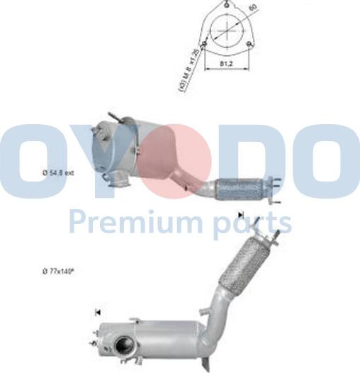 Oyodo 20N0146-OYO - Filtro antiparticolato / particellare, Impianto gas scarico autozon.pro