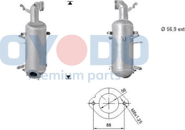 Oyodo 20N0143-OYO - Filtro antiparticolato / particellare, Impianto gas scarico autozon.pro