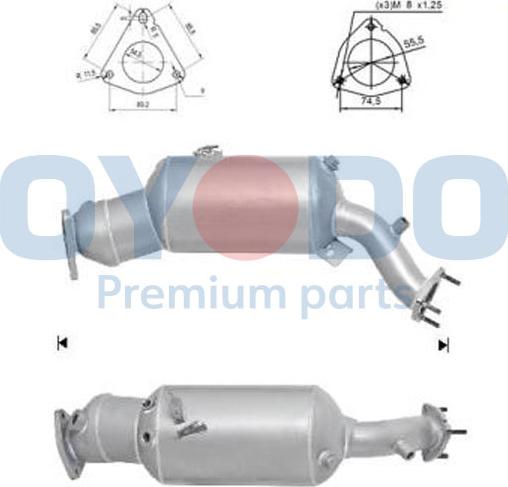 Oyodo 20N0109-OYO - Filtro antiparticolato / particellare, Impianto gas scarico autozon.pro