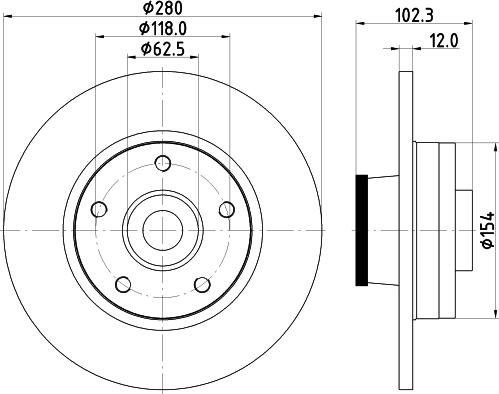 Pagid 54537 - Discofreno autozon.pro