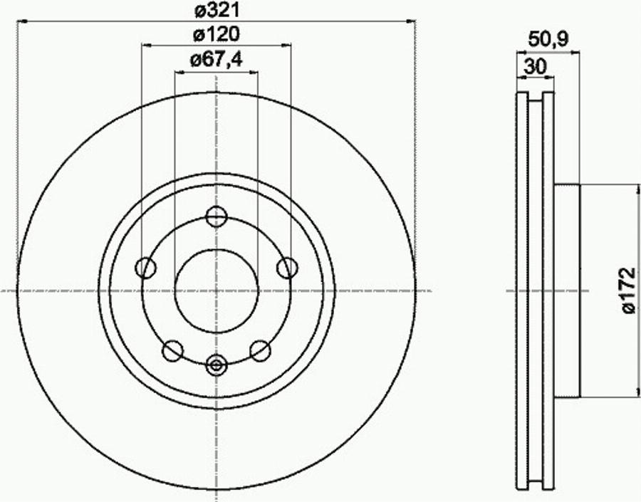 Pagid 54870PRO - Discofreno autozon.pro