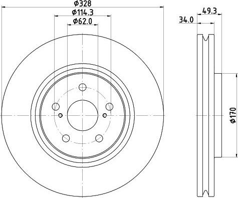 Pagid 56495HC - Discofreno autozon.pro