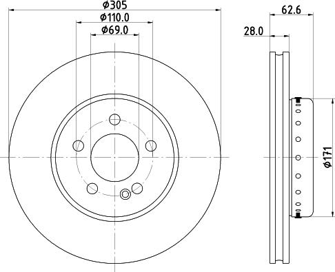 Pagid 65200HC - Discofreno autozon.pro