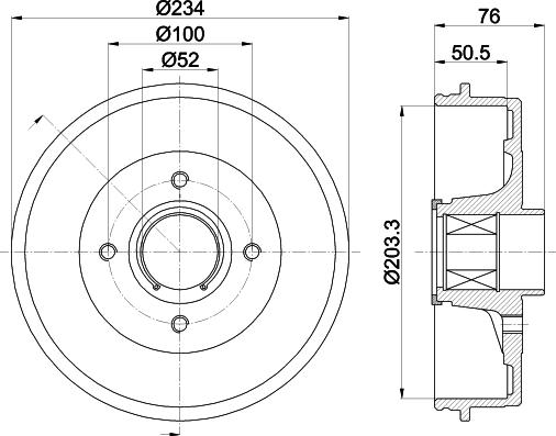 Pagid 61453 - Tamburo freno autozon.pro