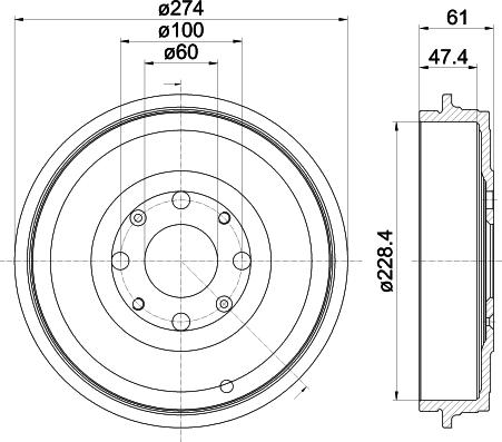 Pagid 61452 - Tamburo freno autozon.pro