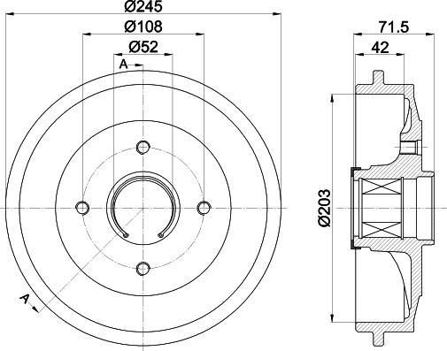 Pagid 61415 - Tamburo freno autozon.pro