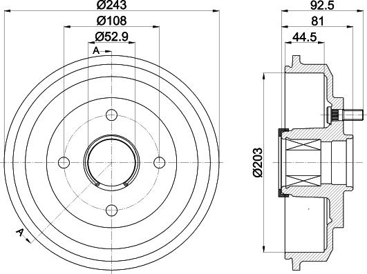 Pagid 61416 - Tamburo freno autozon.pro