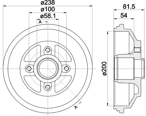 Pagid 61433 - Tamburo freno autozon.pro