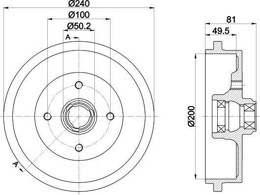 Pagid 61424 - Tamburo freno autozon.pro