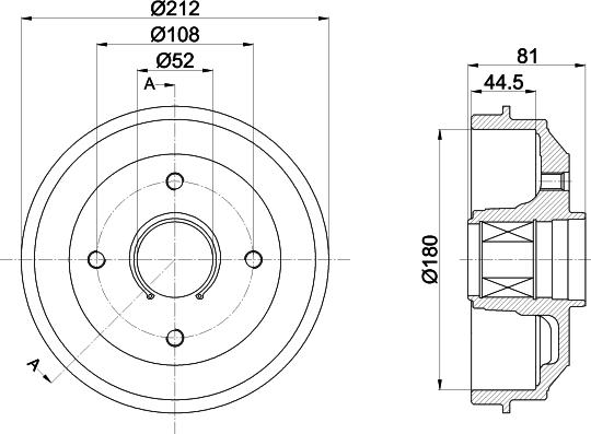 Pagid 61422 - Tamburo freno autozon.pro