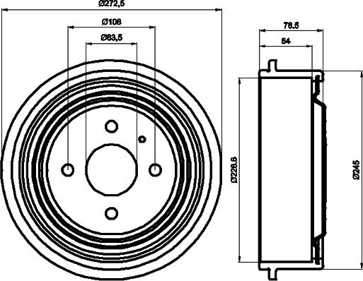 Pagid 61004 - Tamburo freno autozon.pro