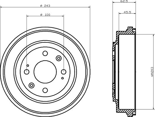 Pagid 61284 - Tamburo freno autozon.pro